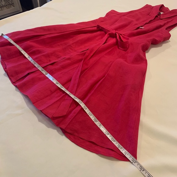 HD in Paris Anthropologie Printemps Linen Shirtdress Size 2 Raspberry color - Picture 11 of 16